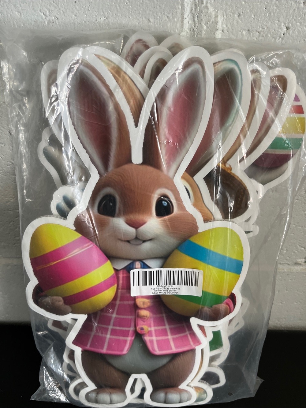 Easter Bunny Yard Stakes- Set of 9- 15” tall